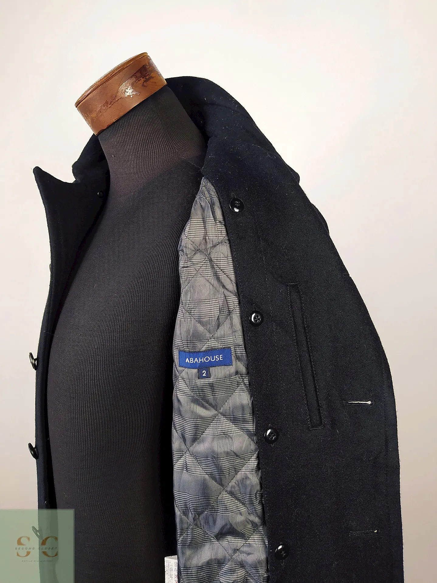 Abrigo Japonés ABAHOUSE 90% Lana TALLA SM 7