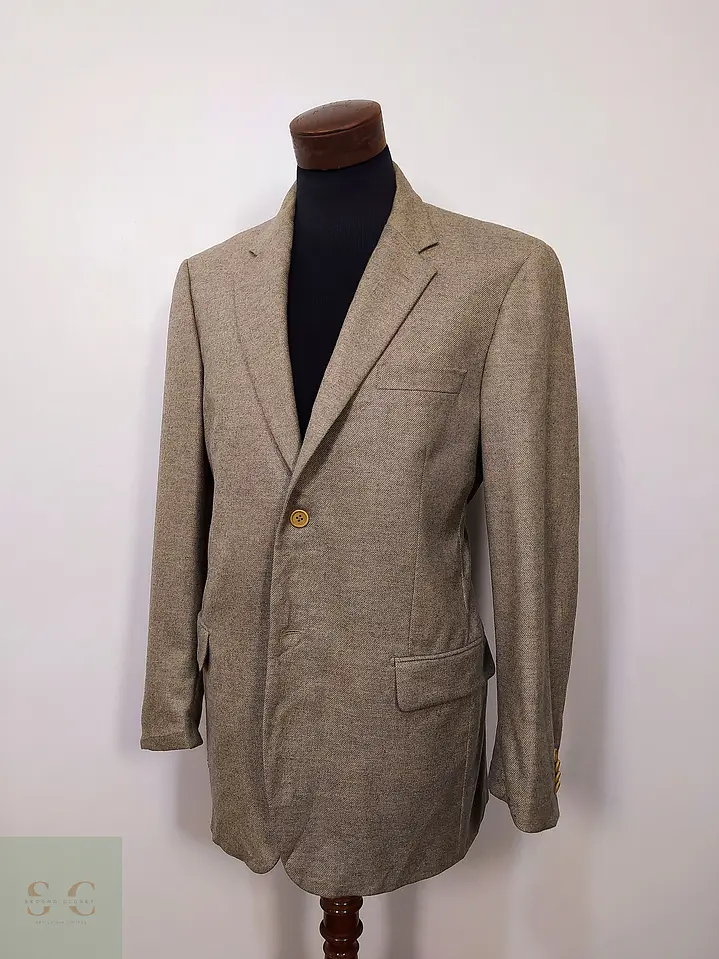 Blazer cashmere y seda hombre Cerruti Italia Café Claro Talla XL  2