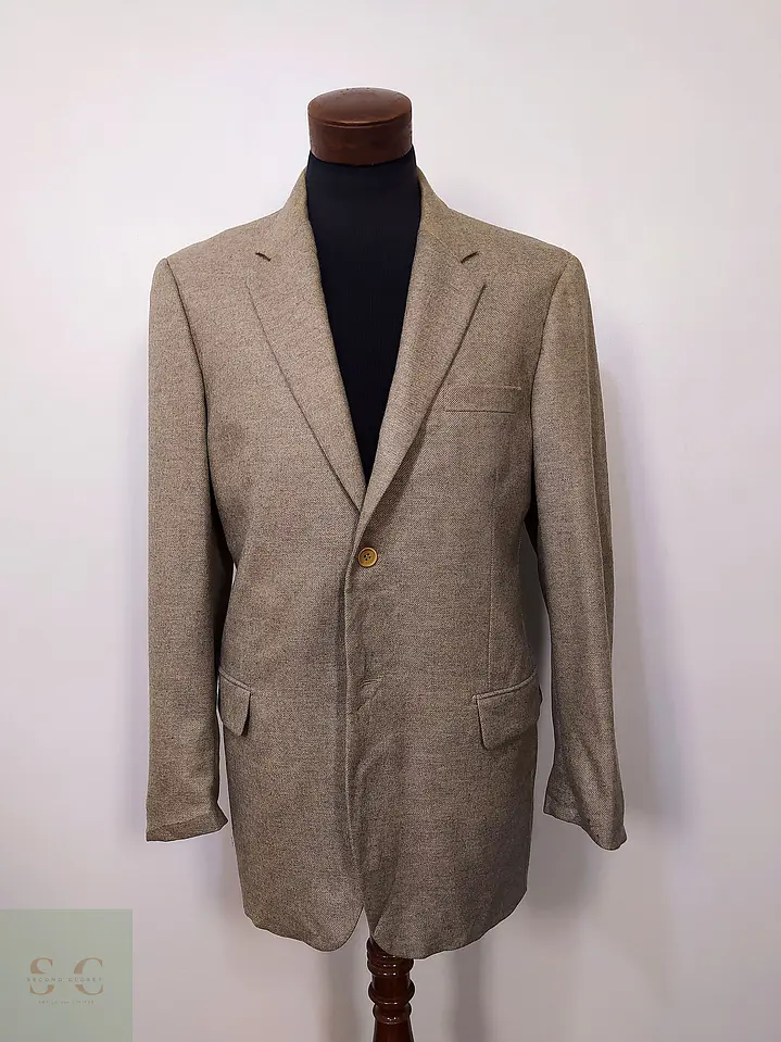 Blazer cashmere y seda hombre Cerruti Italia Café Claro Talla XL  3