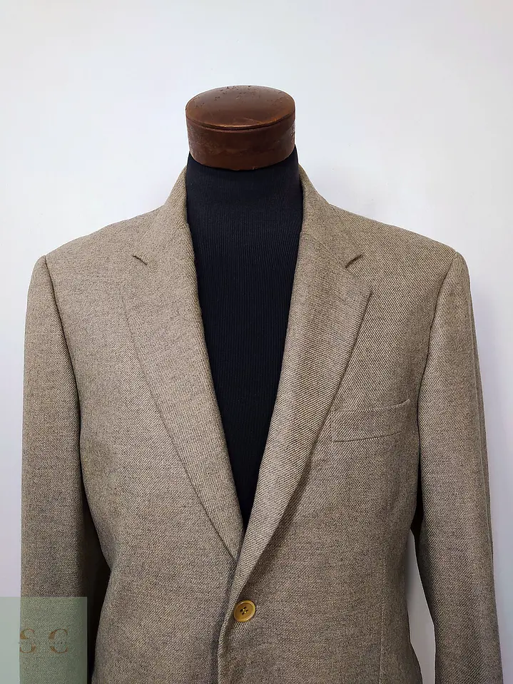 Blazer cashmere y seda hombre Cerruti Italia Café Claro Talla XL  4
