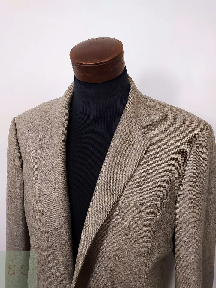 Blazer cashmere y seda hombre Cerruti Italia Café Claro Talla XL  7