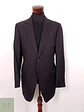 Blazer Canali Negro Raya Diplomática Lana Sastrería Italiana Talla L - Miniatura 2
