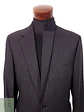 Blazer Canali Negro Raya Diplomática Lana Sastrería Italiana Talla L - Miniatura 9