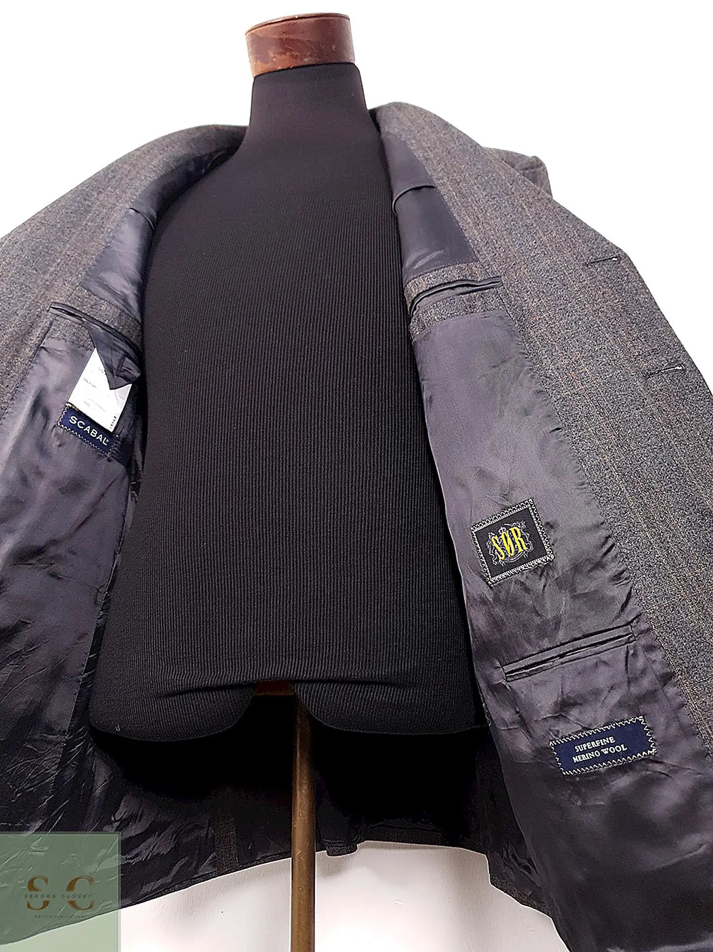 Blazer Sor Plomo 100% Lana Merino Super Fina - Talla L 8