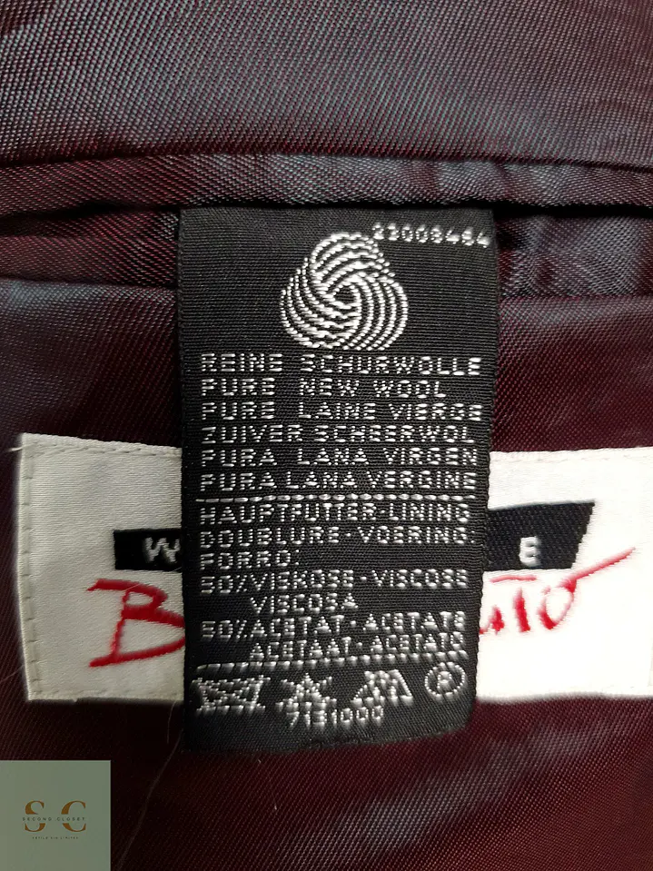 Blazer cruzado Benvenuto 100% lana virgen REDA Talla 2XL 11