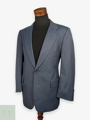 Christian Dior Monsieur – Blazer azul acero vintage premium | Paris–New York | Talla M