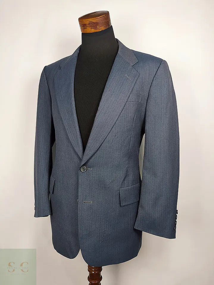 Christian Dior Monsieur – Blazer azul acero vintage premium | Paris–New York | Talla M 2