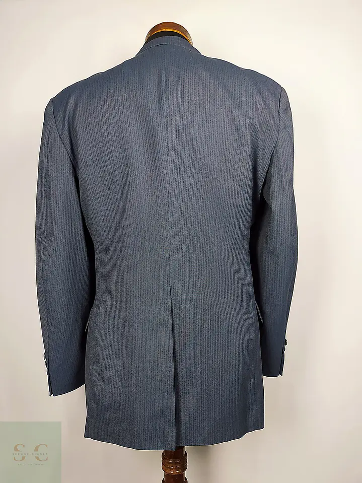 Christian Dior Monsieur – Blazer azul acero vintage premium | Paris–New York | Talla M 7