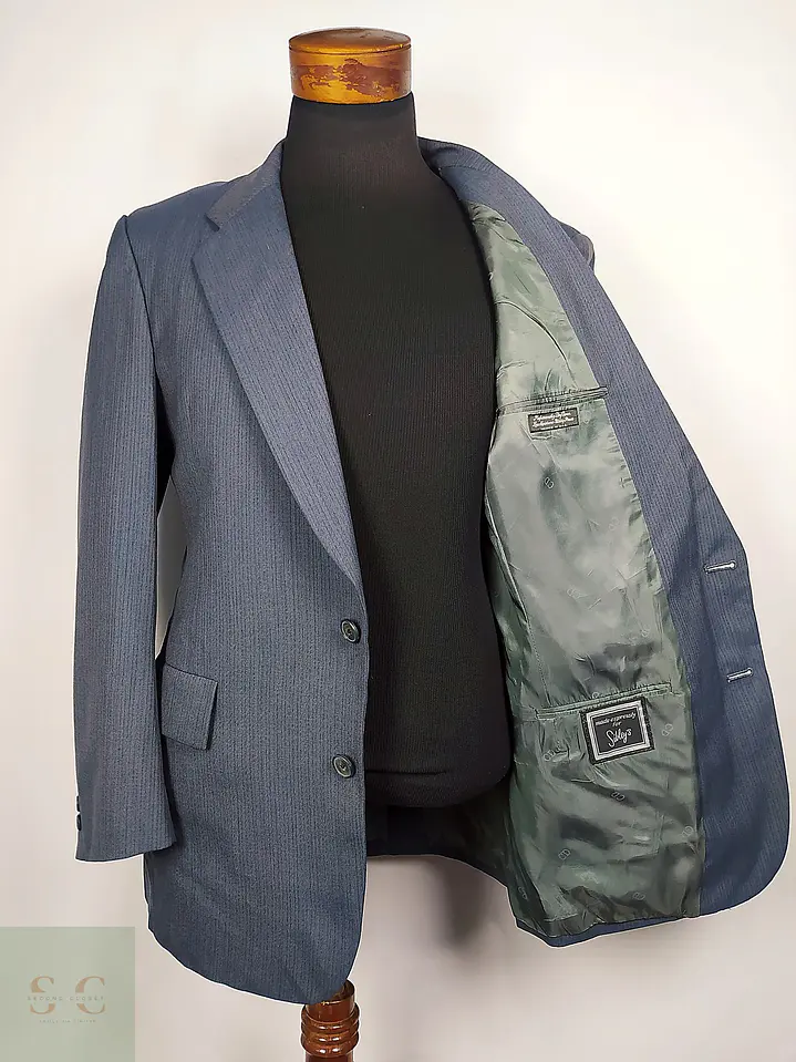 Christian Dior Monsieur – Blazer azul acero vintage premium | Paris–New York | Talla M 10