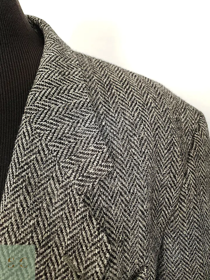 Blazer Harris Chaqueta lana Tweed Gris Espiga – 100% Lana – Talla XL 3
