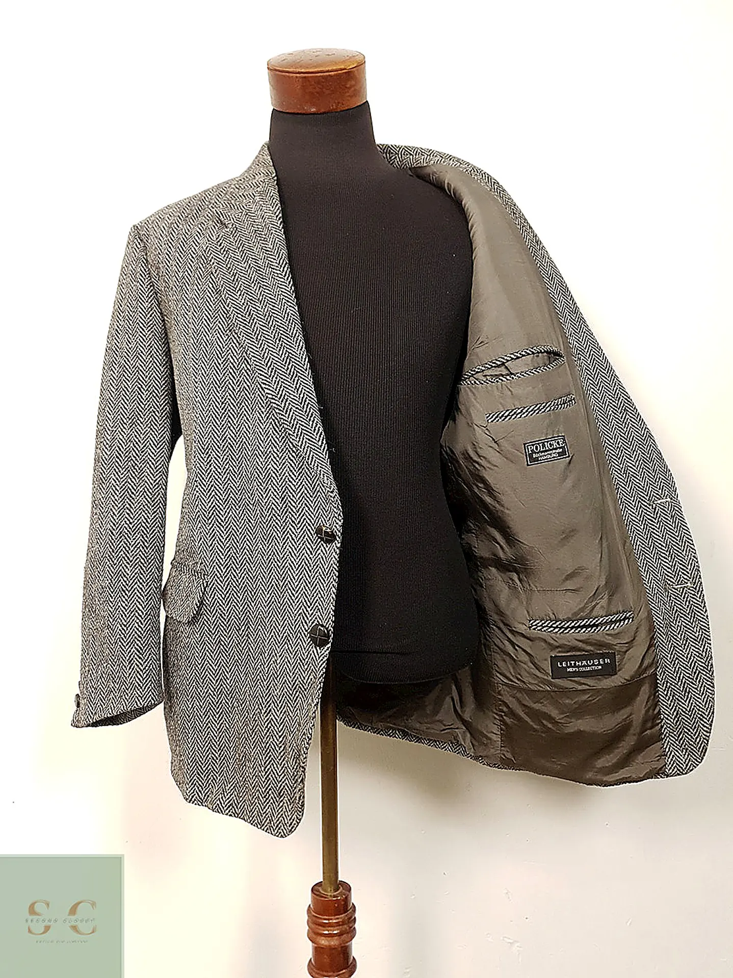 Blazer Harris Chaqueta lana Tweed Gris Espiga – 100% Lana – Talla XL 6