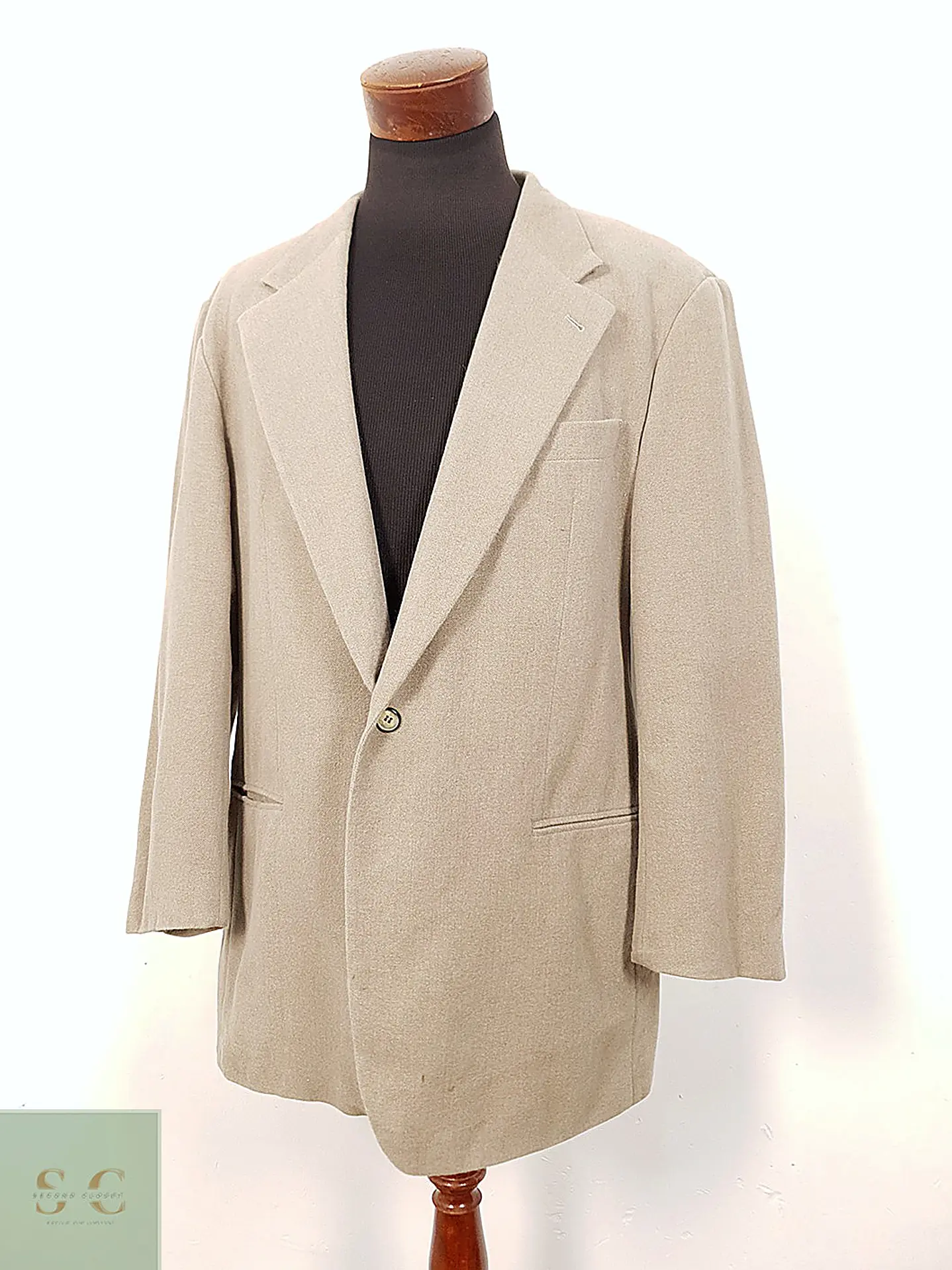 Blazer Selbach Beige Cashmere, Lana Virgen y Angora - Talla XL-XXL 2