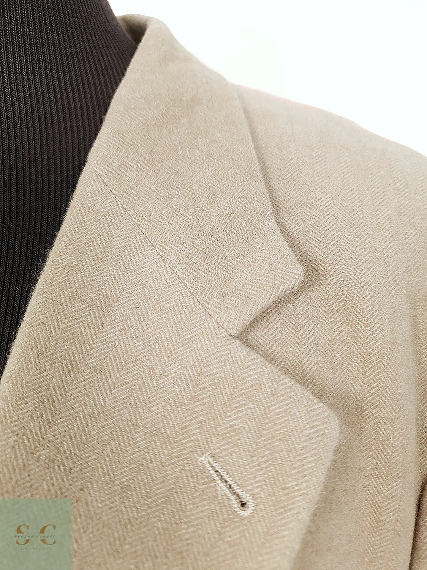 Blazer Selbach Beige Cashmere, Lana Virgen y Angora - Talla XL-XXL 7