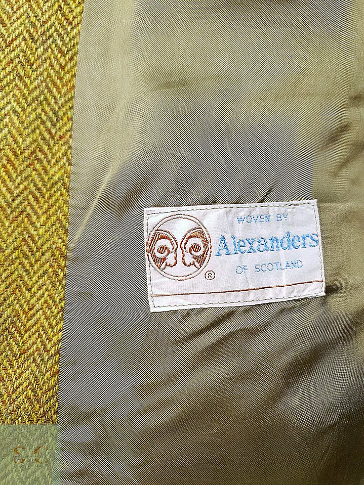 Blazer Sor Alexanders of Scotland Tweed Dorado Lana Virgen - Talla L 5