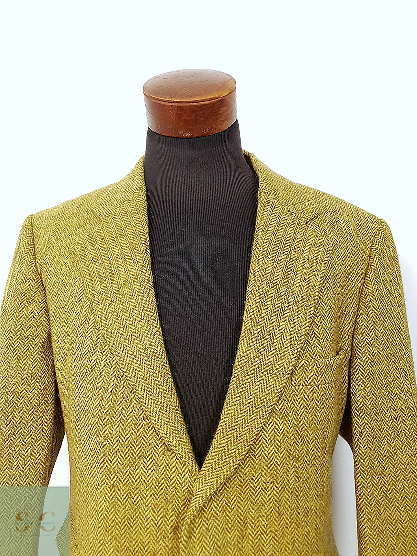 Blazer Sor Alexanders of Scotland Tweed Dorado Lana Virgen - Talla L 9