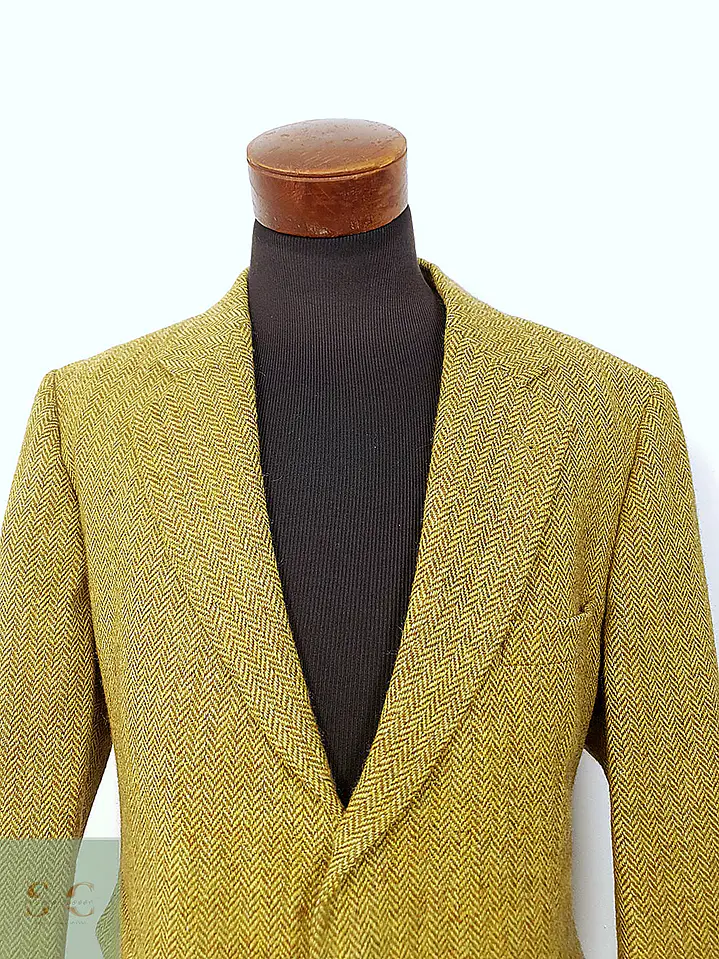 Blazer Sor Alexanders of Scotland Tweed Dorado Lana Virgen - Talla L 9