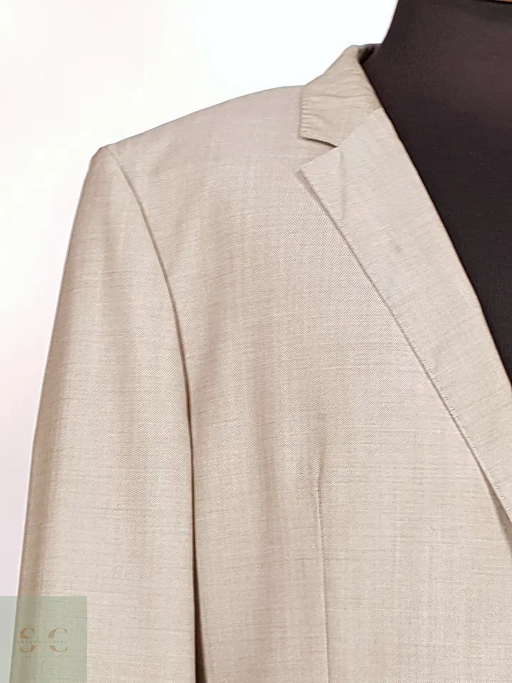 Blazer Hugo Boss Beige – Reda Super 110's – 100% Lana Virgen – Talla 2XL 6