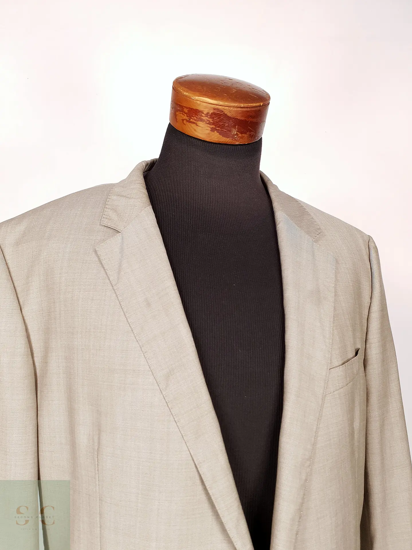 Blazer Hugo Boss Beige – Reda Super 110's – 100% Lana Virgen – Talla 2XL 7