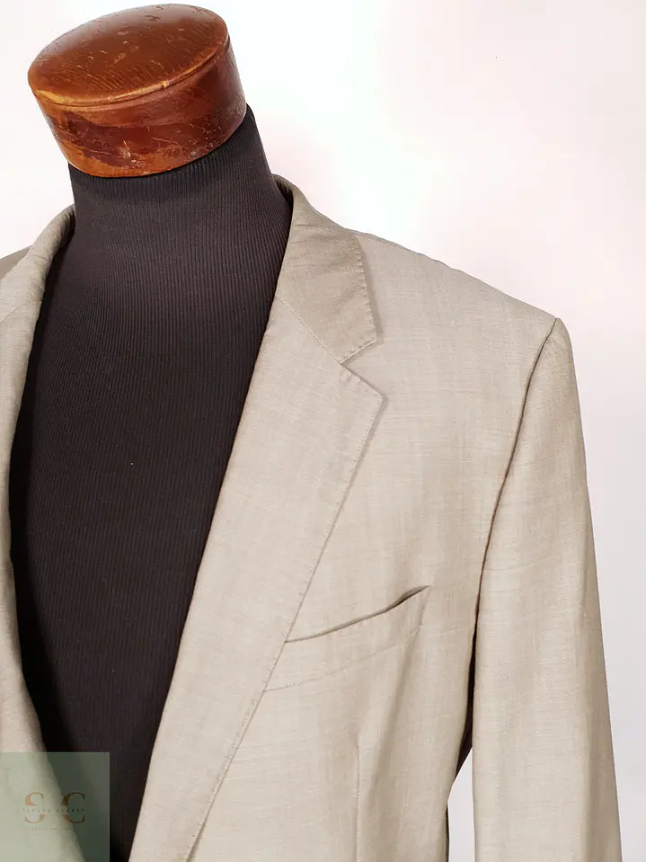 Blazer Hugo Boss Beige – Reda Super 110's – 100% Lana Virgen – Talla 2XL 8