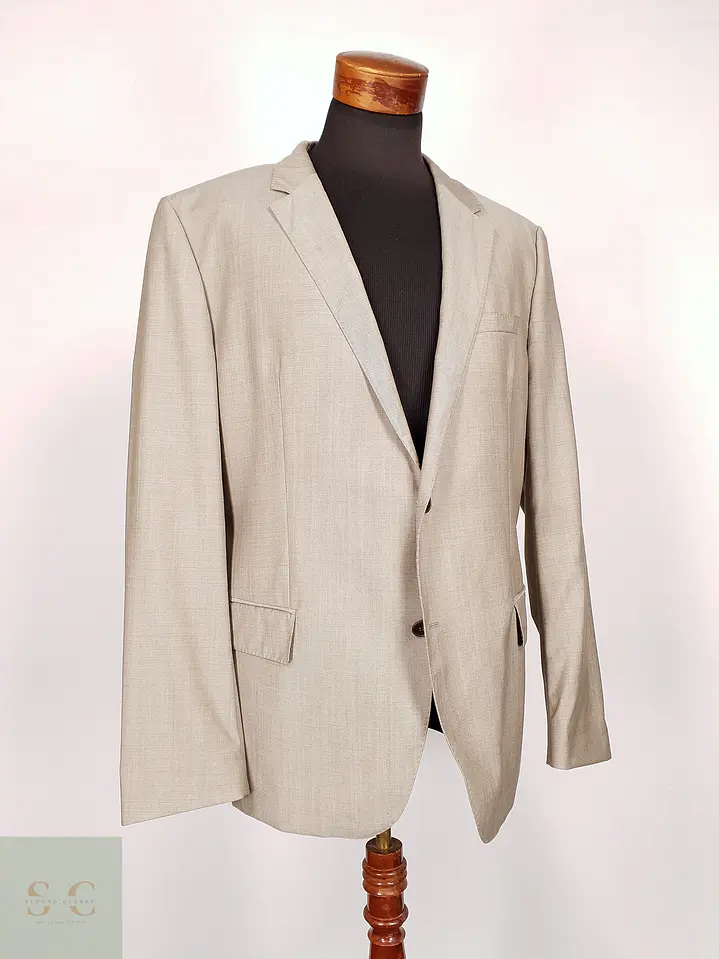 Blazer Hugo Boss Beige – Reda Super 110's – 100% Lana Virgen – Talla 2XL 9