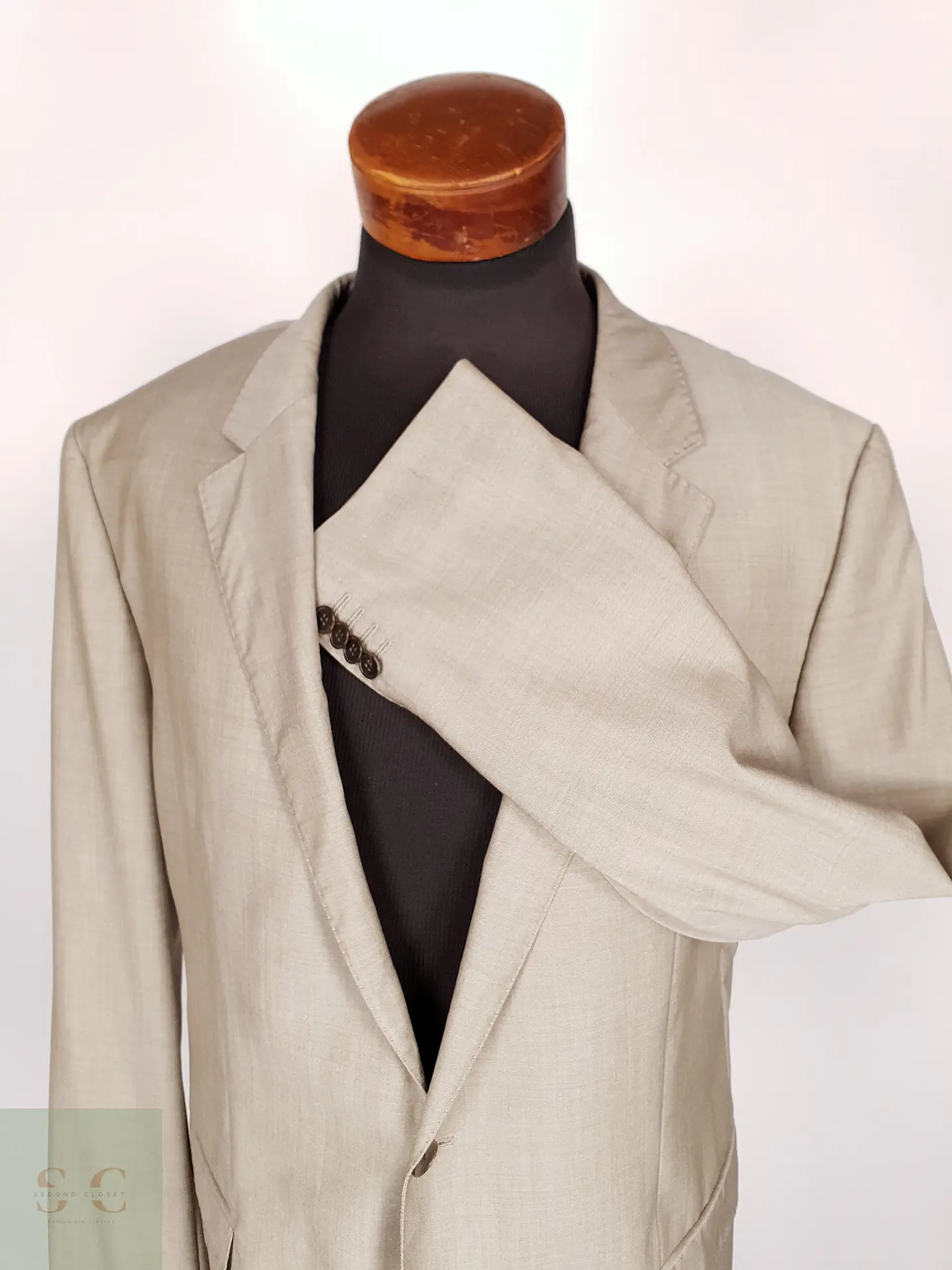 Blazer Hugo Boss Beige – Reda Super 110's – 100% Lana Virgen – Talla 2XL 10