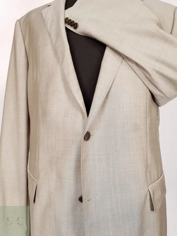 Blazer Hugo Boss Beige – Reda Super 110's – 100% Lana Virgen – Talla 2XL 11