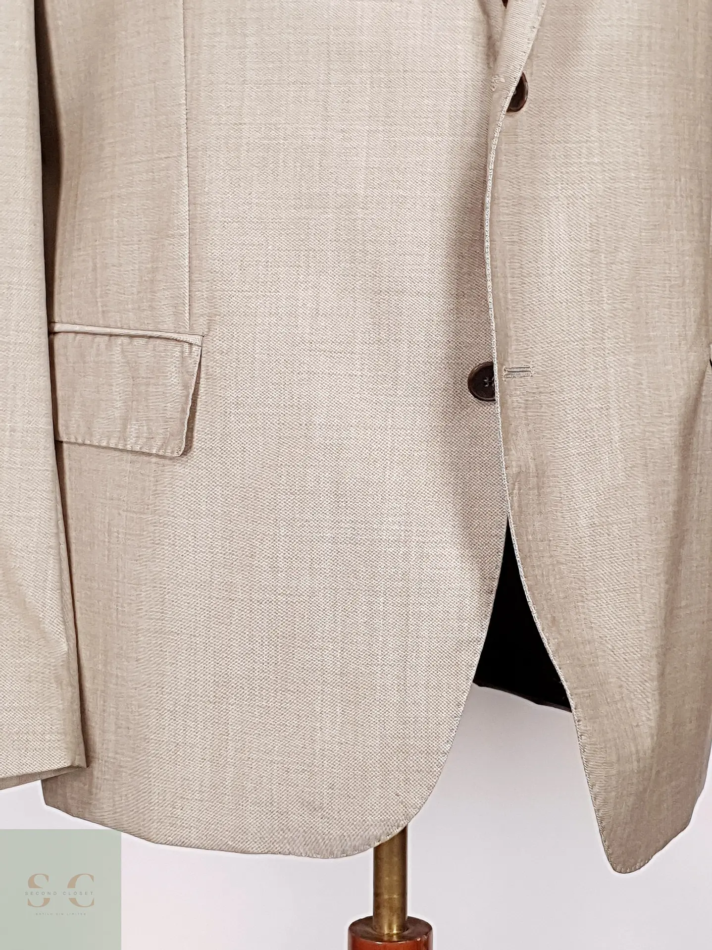 Blazer Hugo Boss Beige – Reda Super 110's – 100% Lana Virgen – Talla 2XL 13