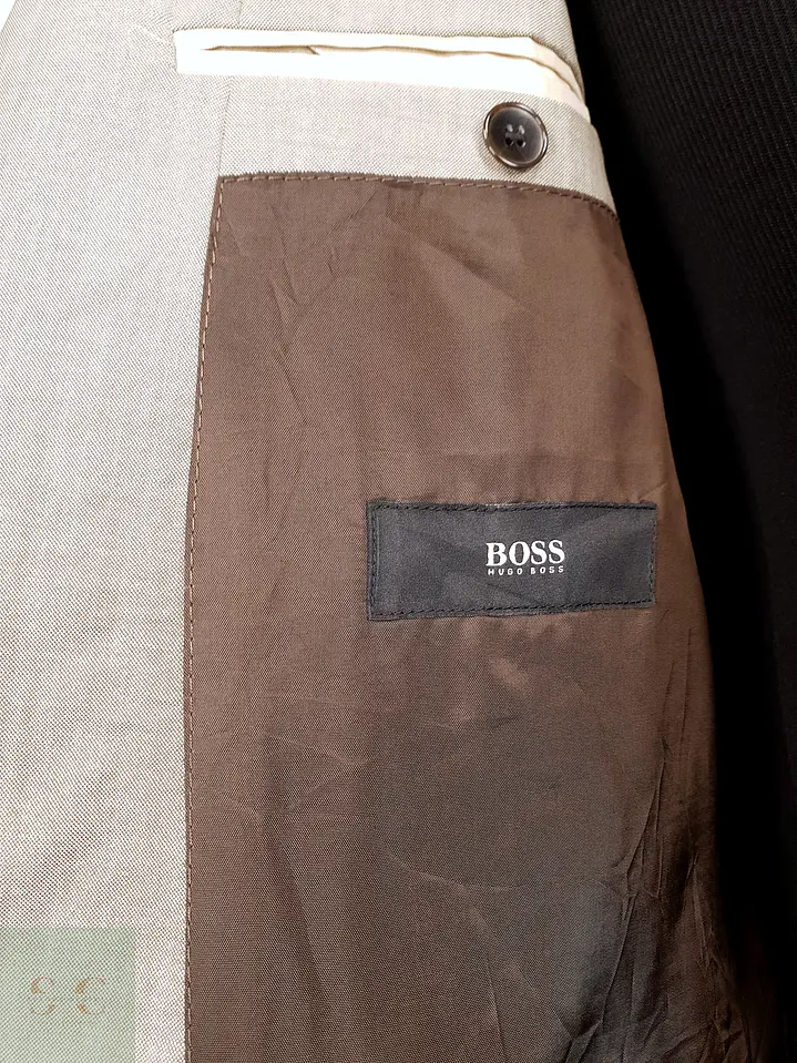 Blazer Hugo Boss Beige – Reda Super 110's – 100% Lana Virgen – Talla 2XL 17