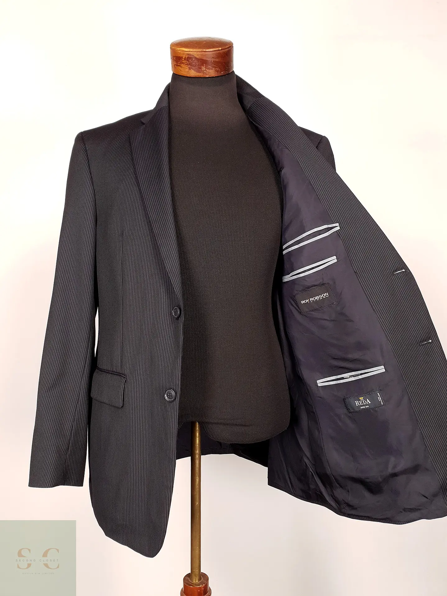 Blazer Roy Robson Plomo Super 110 Reda 100% Lana Virgen – Talla ML 7