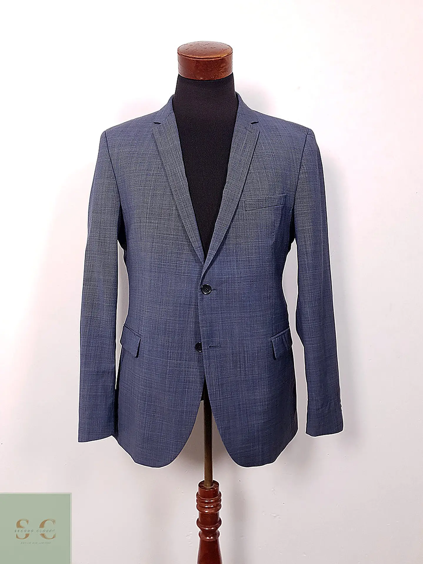 Blazer Strellson lana virgen azul TALLA M 2
