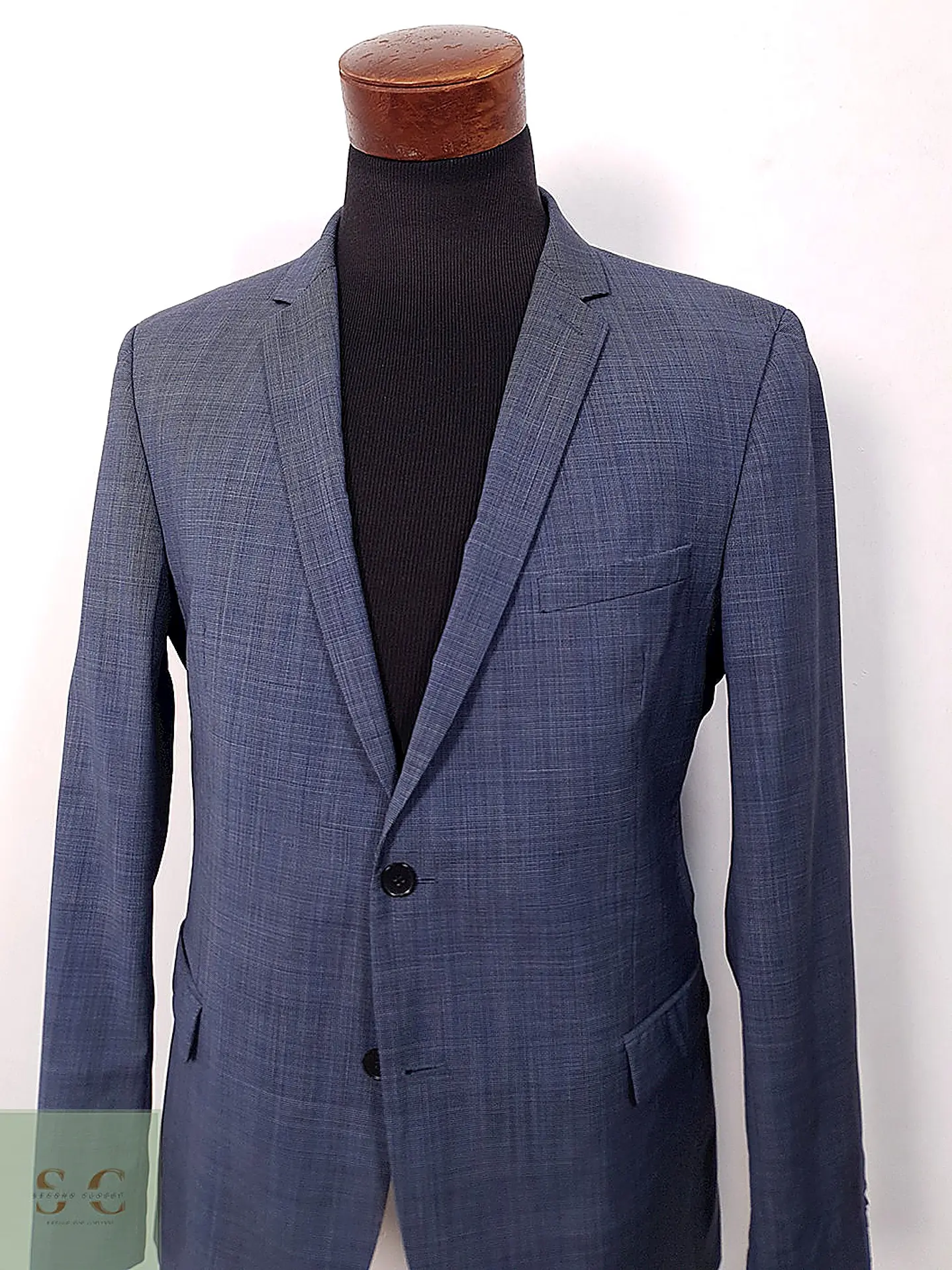 Blazer Strellson lana virgen azul TALLA M 4