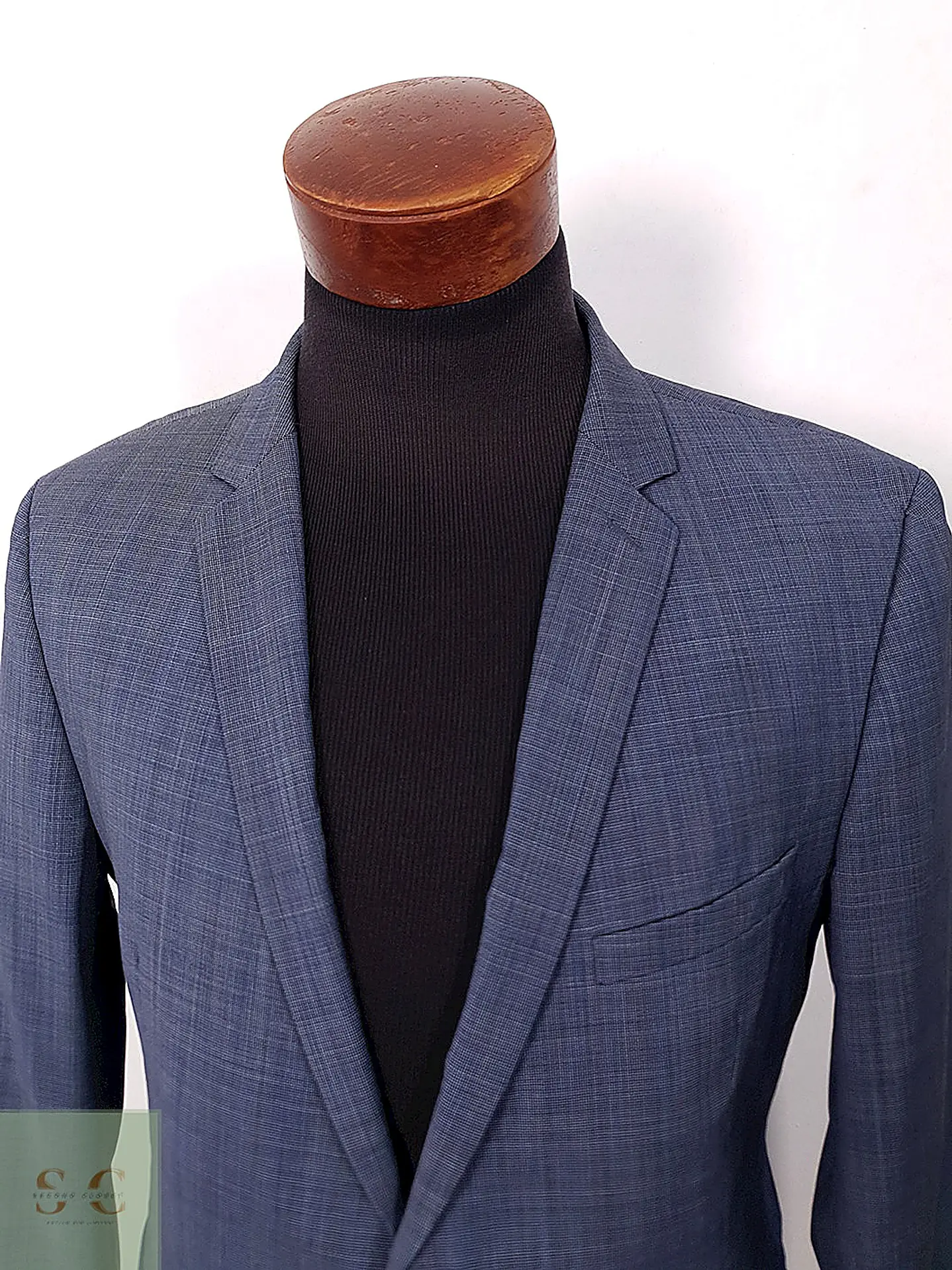 Blazer Strellson lana virgen azul TALLA M 5