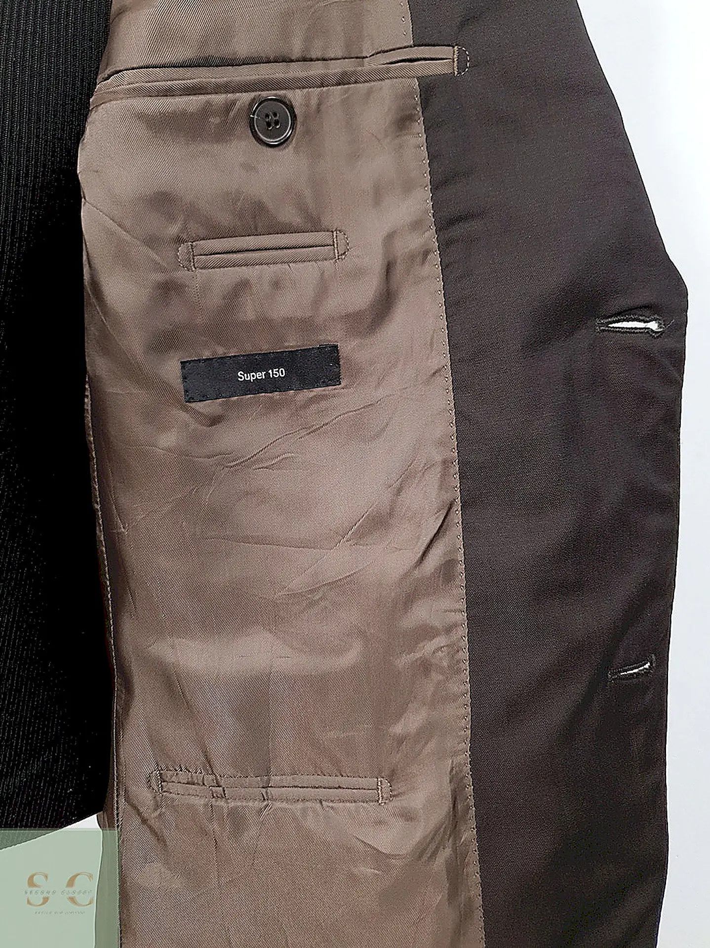 Blazer Hugo Boss Super 150 lana premium café TALLA ML 8