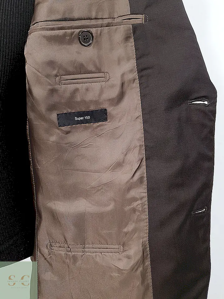 Blazer Hugo Boss Super 150 lana premium café TALLA ML 8