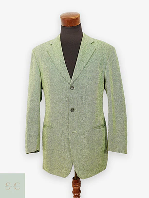 Blazer Hugo Boss Easy Iron Verde Jaspeado 100% Lana Virgen – Talla XL