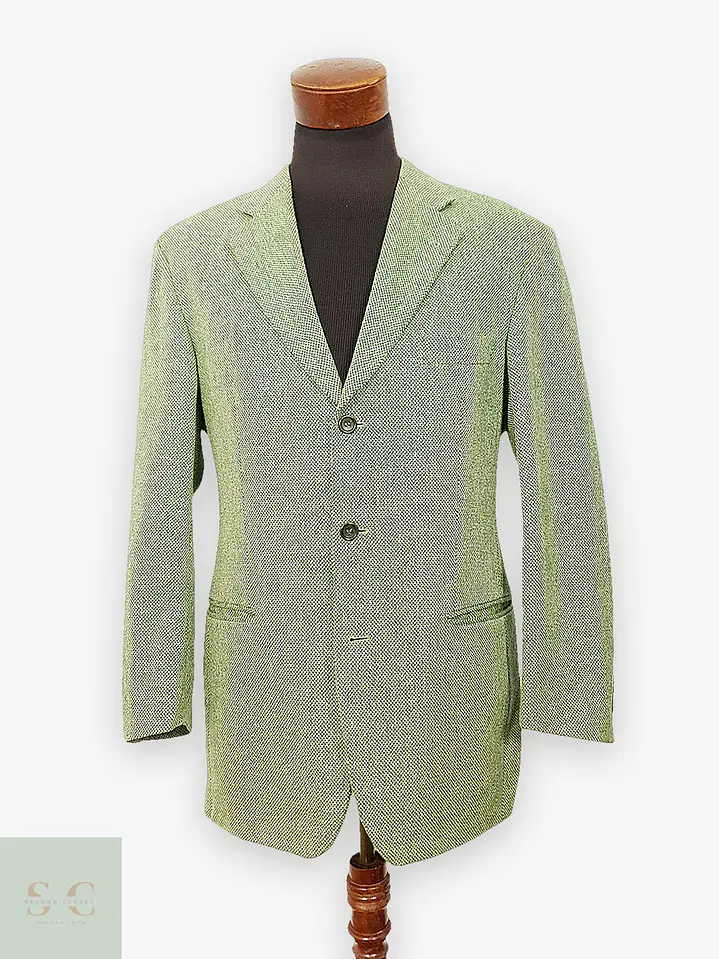 Blazer Hugo Boss Easy Iron Verde Jaspeado 100% Lana Virgen – Talla XL 1