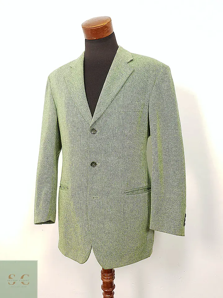 Blazer Hugo Boss Easy Iron Verde Jaspeado 100% Lana Virgen – Talla XL 3
