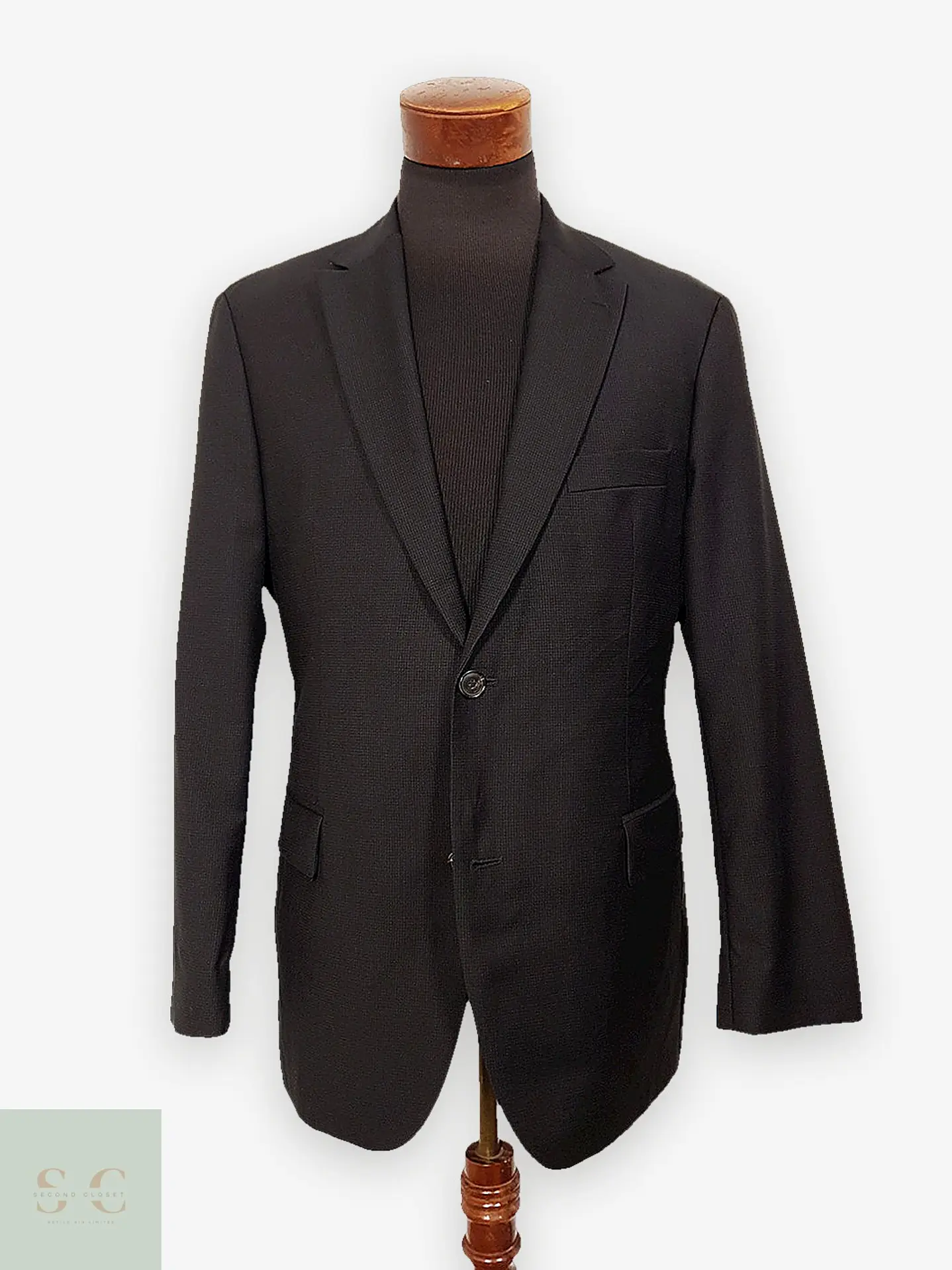 Blazer Hugo Boss negro lana virgen Pasini1 sastrería alemana TALLA M 1