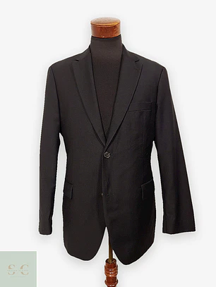 Blazer Hugo Boss negro lana virgen Pasini1 sastrería alemana TALLA M