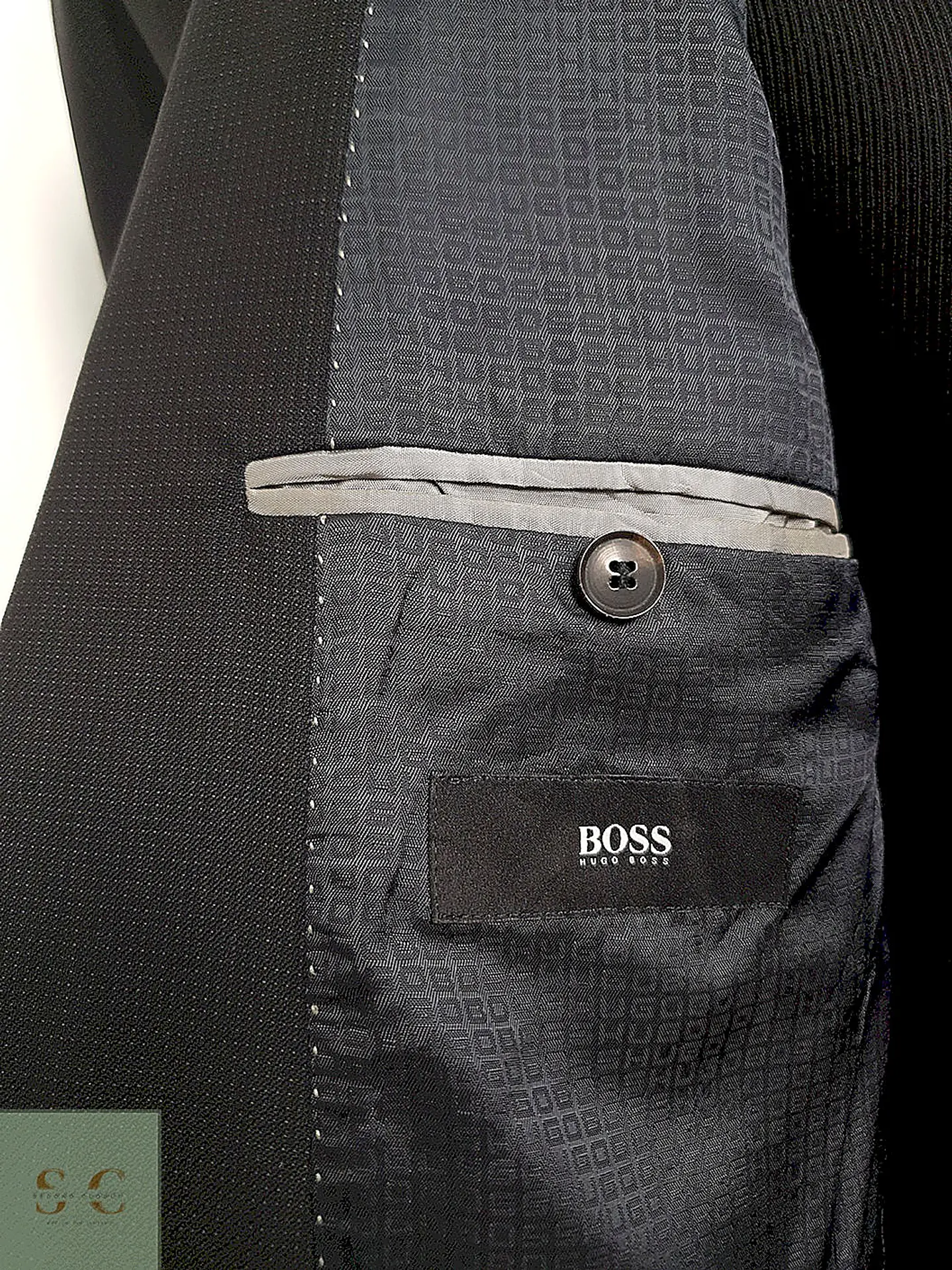 Blazer Hugo Boss negro lana virgen Pasini1 sastrería alemana TALLA M 4