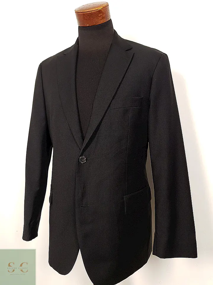 Blazer Hugo Boss negro lana virgen Pasini1 sastrería alemana TALLA M 5