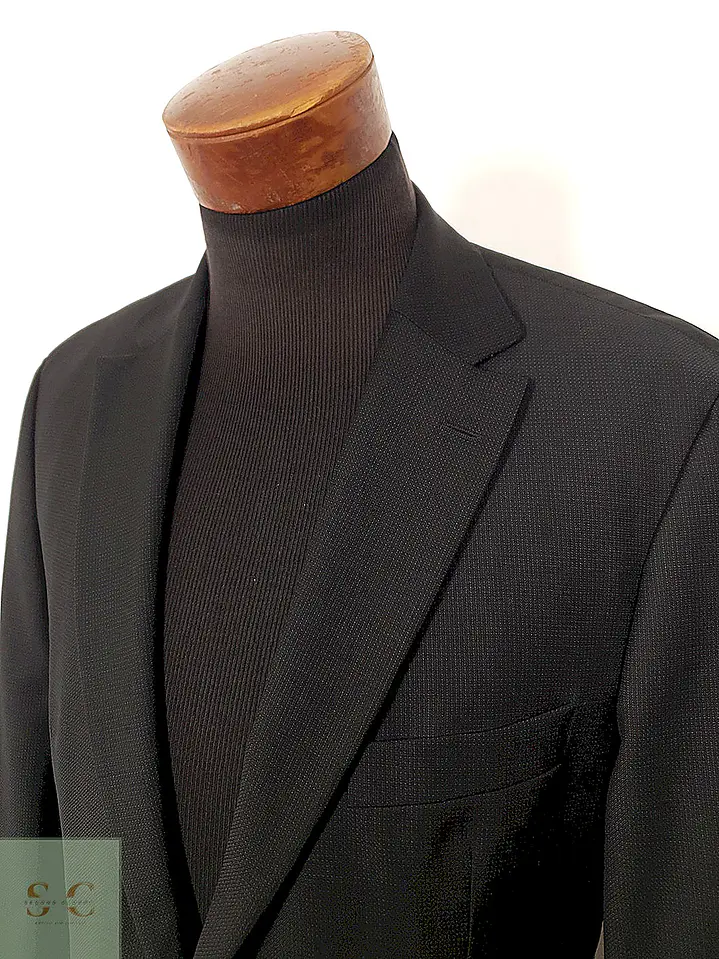 Blazer Hugo Boss negro lana virgen Pasini1 sastrería alemana TALLA M 6