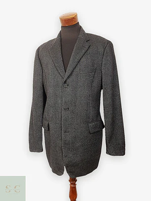 Blazer Hugo Boss plomo Lana Virgen & Cashmere – Talla XL