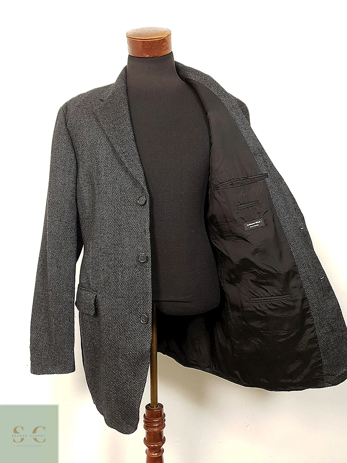 Blazer Hugo Boss plomo Lana Virgen & Cashmere – Talla XL 4