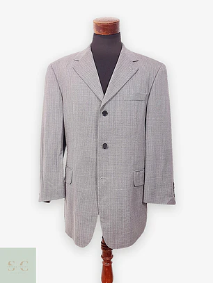 Blazer Hugo Boss Loro Piana Plomo 100% Lana Virgen Super 110s - Talla XL
