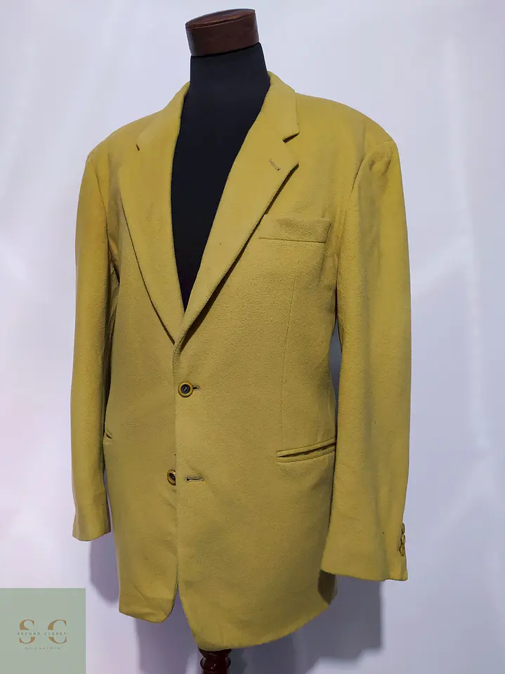 Blazer Hugo Boss lana y cashmere Mostaza TALLA 2XL 4