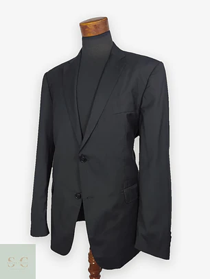 Blazer Roy Robson Reda Superfine 100% Lana Virgen – Negro Slim Fit – Talla XL