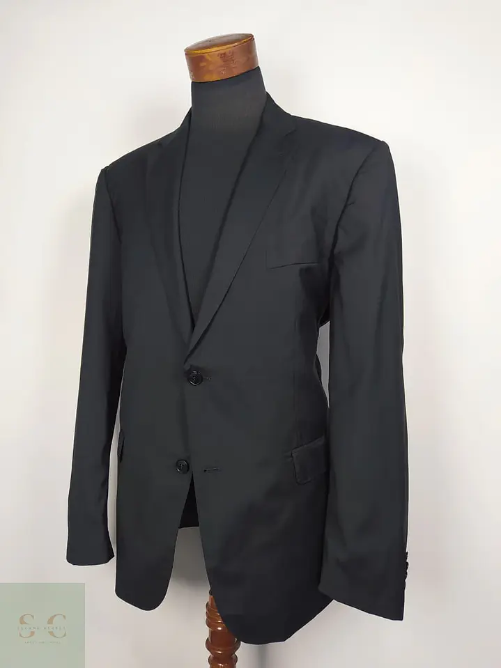 Blazer Roy Robson Reda Superfine 100% Lana Virgen – Negro Slim Fit – Talla XL 2