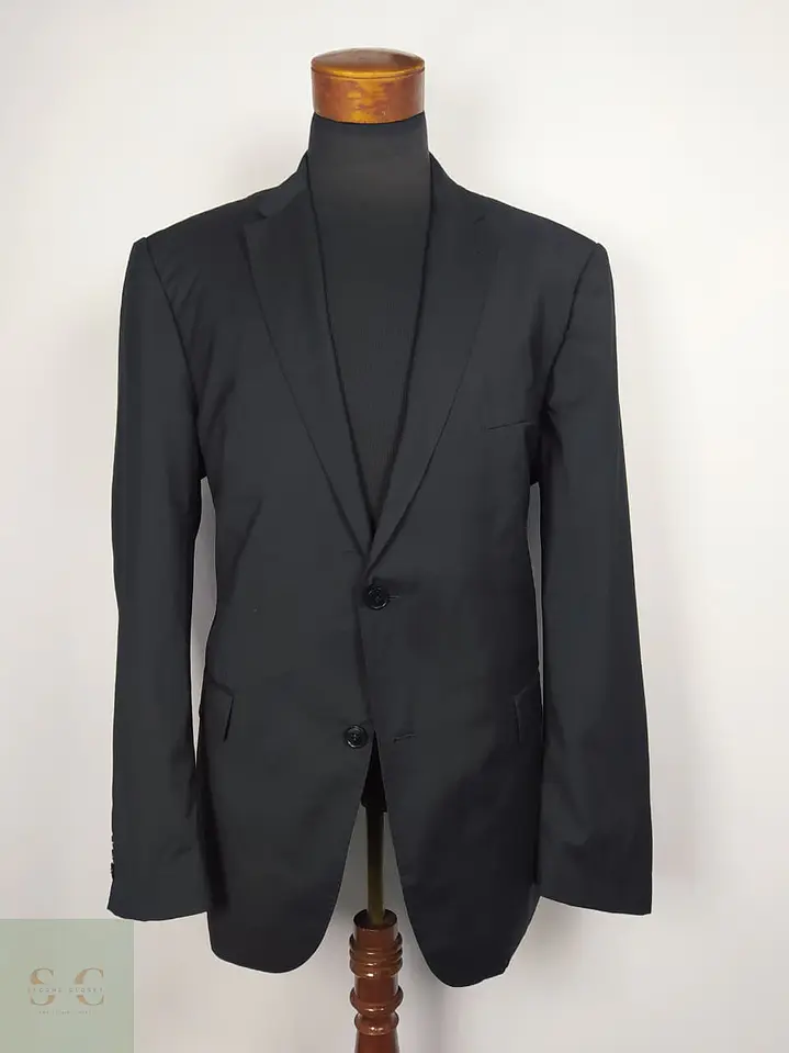 Blazer Roy Robson Reda Superfine 100% Lana Virgen – Negro Slim Fit – Talla XL 3