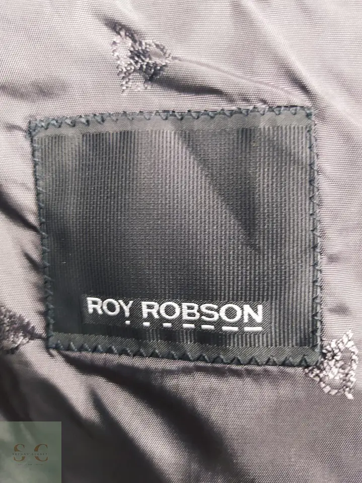 Blazer Roy Robson Reda Superfine 100% Lana Virgen – Negro Slim Fit – Talla XL 6